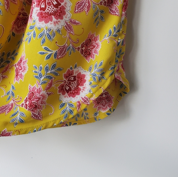 NWT Loft Floral Sleeveless Ruffle Top - Picture 5 of 12